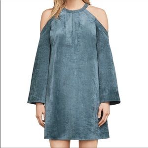 bcbgmaxazria cold shoulder mini dress